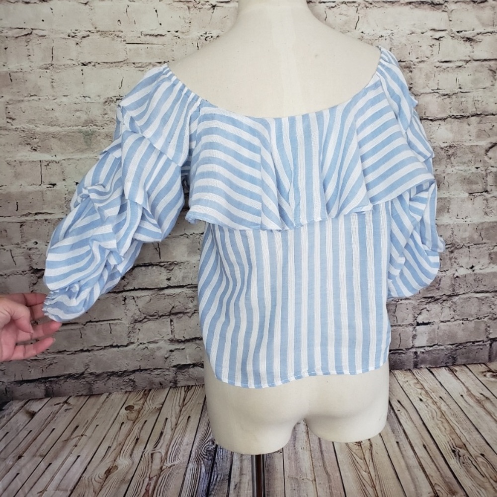 Zara Woman Ruffled Cropped Top - Picture 3 of 6